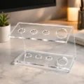 Glassy Premium Acrylic Pen Holder – Crystal Clear Dual-Layer Stationery Organizer - Image 2
