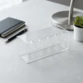 Glassy Premium Acrylic Wall-Mounted Toothbrush Holder with Dust Cover (5 Slots) - Image 2