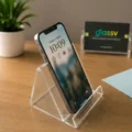 Glassy Premium Clear Acrylic Mobile Stand – Minimalist Desk Phone Holder