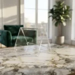 Glassy Crystal Clear A-Frame Acrylic Sign Holder – Double-Sided Tabletop Display Stand