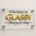 Glassy Premium Single Acrylic Standoff Sign Holder (11.8" × 7.9" / 7.9" × 11.8") – UV Printed - Image 6
