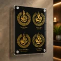 Glassy Premium Single Acrylic Standoff Sign Holder (11.8" × 7.9" / 7.9" × 11.8") – UV Printed - Image 3