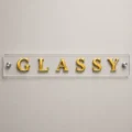 Glassy Premium Single Acrylic Standoff Sign Holder (23.7" × 3.9" / 3.9" × 23.7") – UV Printed - Image 3