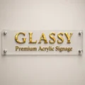 Glassy Premium Single Acrylic Standoff Sign Holder (23.7" × 5.9" / 5.9" × 23.7") – UV Printed - Image 2