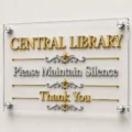 Glassy Premium Single Acrylic Standoff Sign Holder (15.8" × 10" / 10" × 15.8") – UV Printed - Image 2