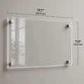 Glassy Premium Single Acrylic Standoff Sign Holder (17.7" × 11.8" / 11.8" × 17.7" ) – UV Printed - Image 3