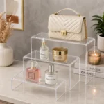 Glassy Premium Acrylic 3-Tier Display Riser – 3-Piece Clear Acrylic Step Display Stand Set