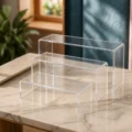 Glassy Premium Acrylic 3-Tier Display Riser – 3-Piece Clear Acrylic Step Display Stand Set - Image 4