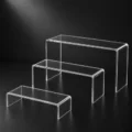 Glassy Premium Acrylic 3-Tier Display Riser – 3-Piece Clear Acrylic Step Display Stand Set - Image 3