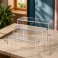 Glassy Premium Acrylic 3-Tier Display Riser – 3-Piece Clear Acrylic Step Display Stand Set - Image 2